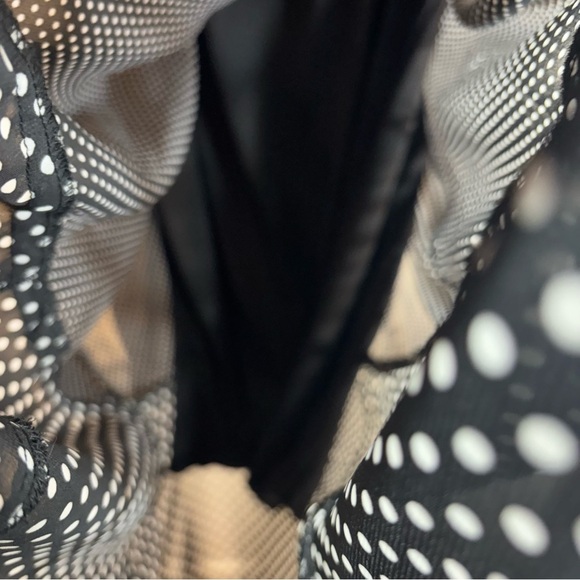 MICHEL STUDIO Sz 24 Additionelle Polka Dots Ruffle Dress Tiered Belted NEW - Picture 4 of 11